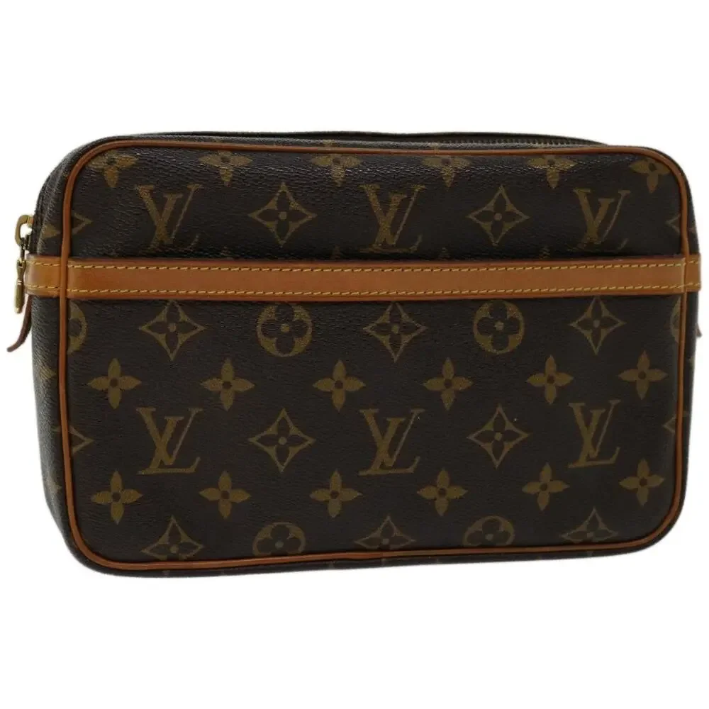 Louis Vuitton Monogram Compiegne 23 Clutch Bag Brown